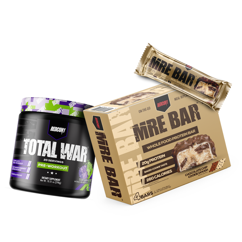MRE Protein Bar 4 Pack and Total War 20 Serve Bundle