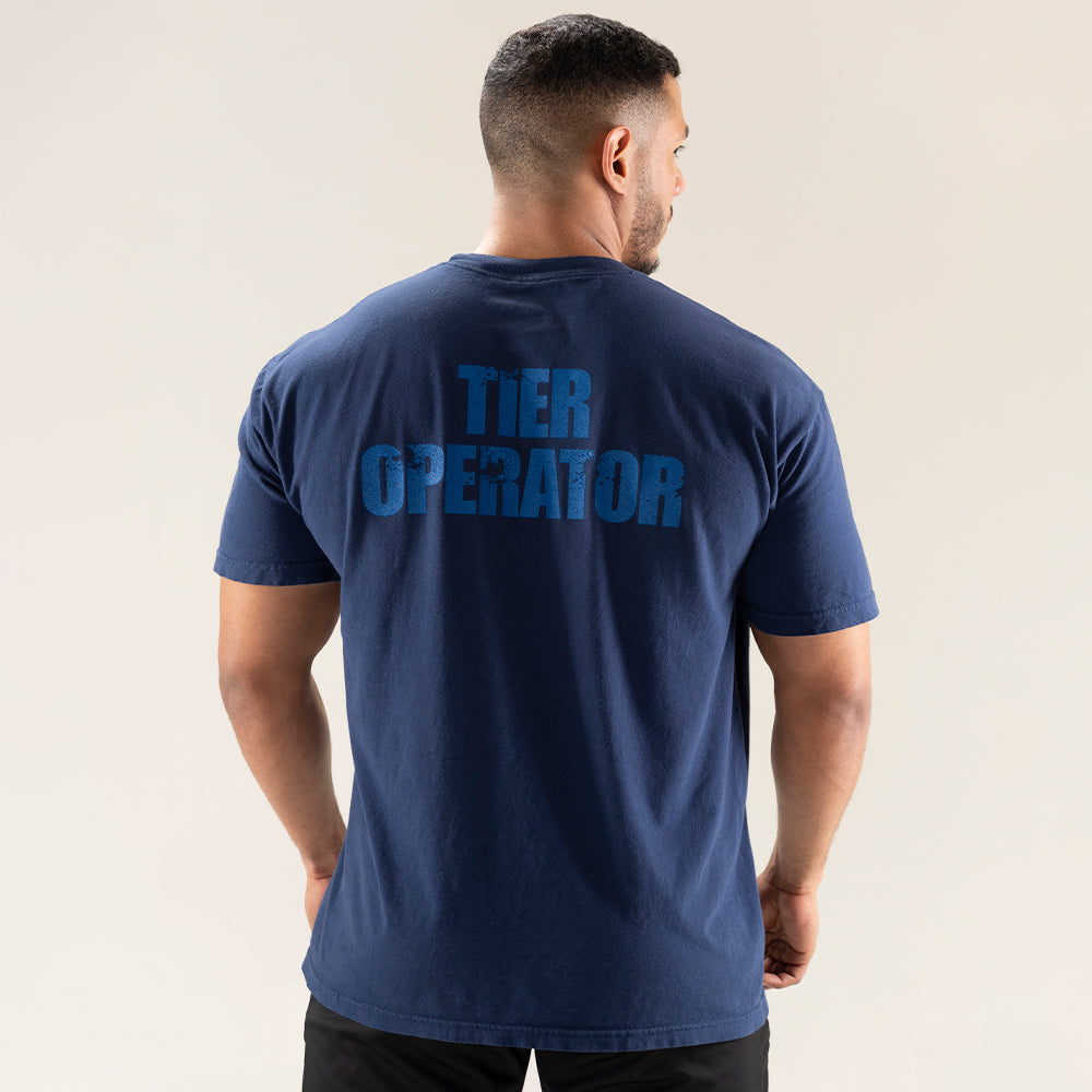 Navy Tier Operator Oversized Pump Shirt Back Athlete 2