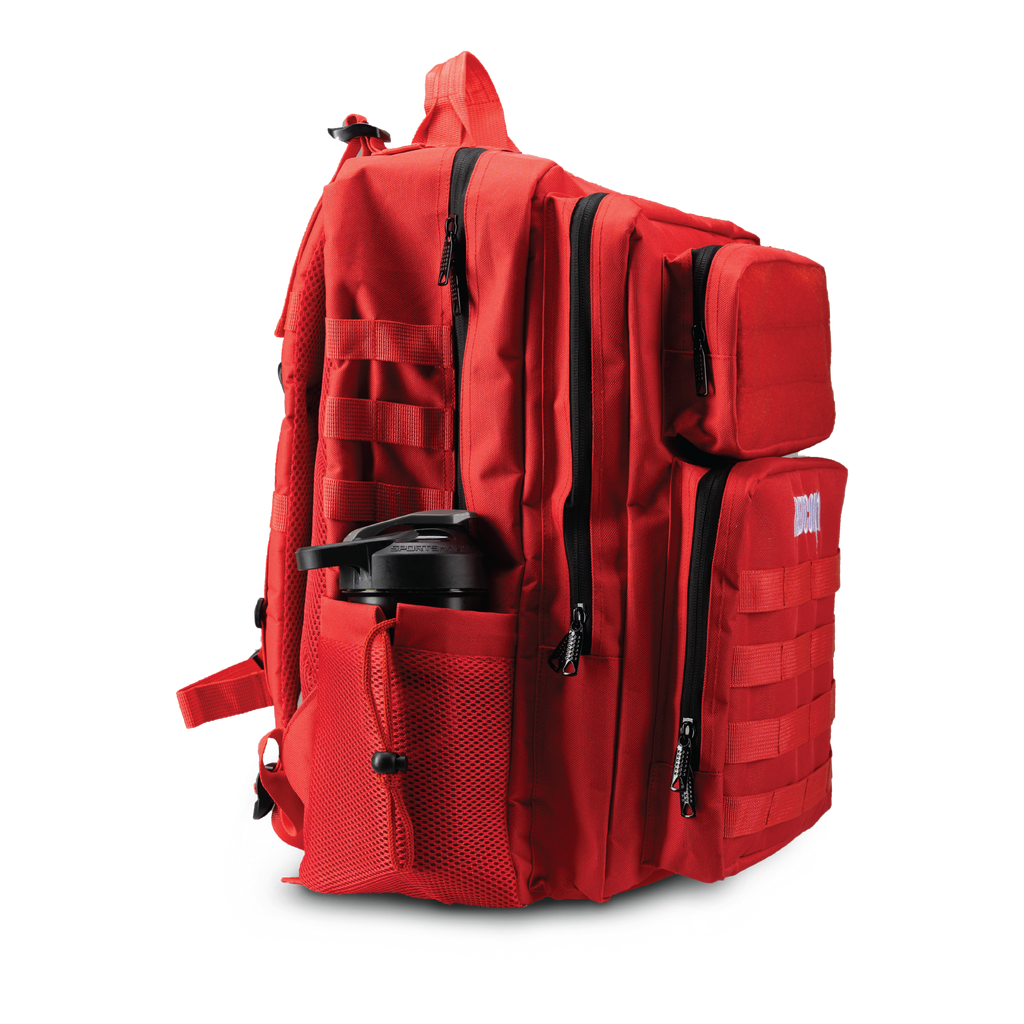 Red Tactical Backpack - Side