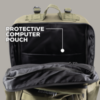 Tactical Green Backpack - Protective Computer Pouch