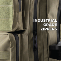 Tactical Green Backpack - Industrial Grade Zippers