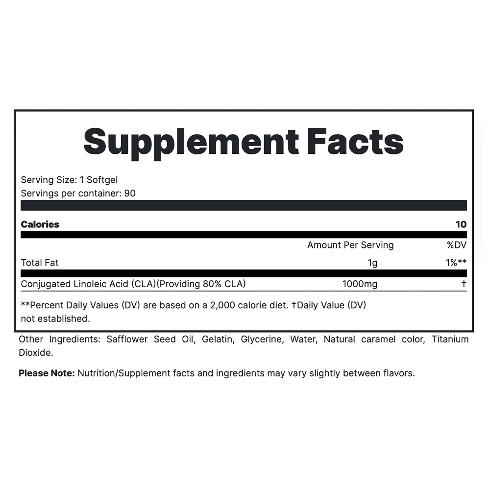 Basic Training CLA  Supplement Fact