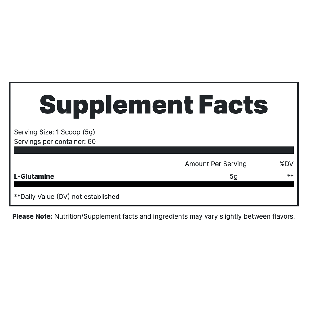 Glutamine Supplement Fact