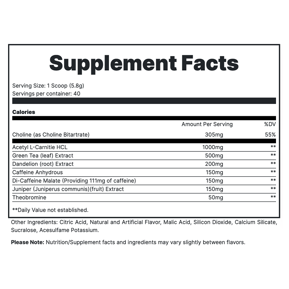 Double Tap - Pineapple Supplement Fact