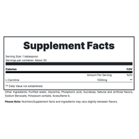L Carnitine - Rainbow Candy Supp Fact