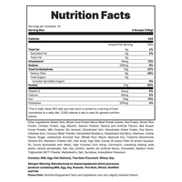 MRE -Oatmeal Chocolate Chip Supp Fact
