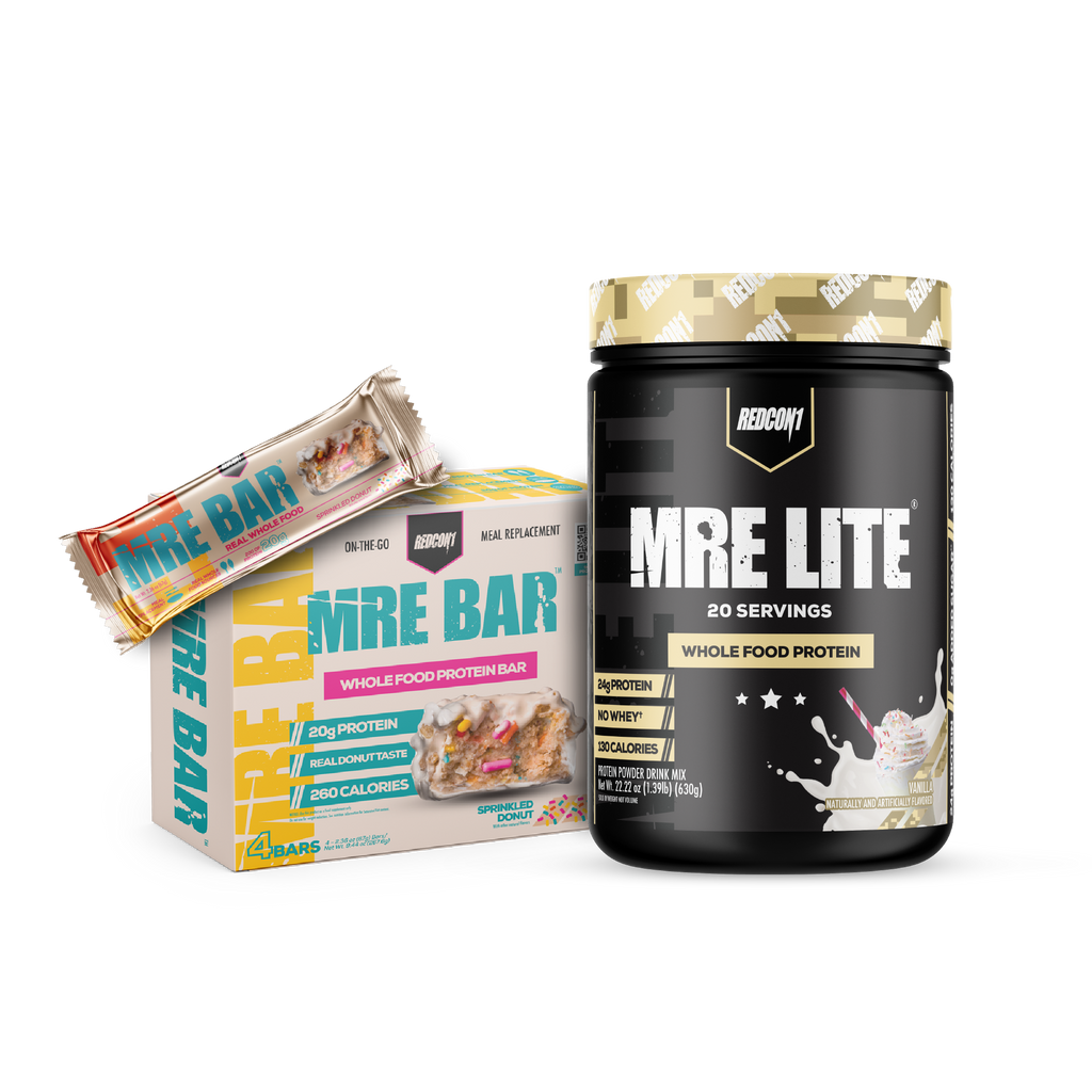 MRE Bar 4 Pack and MRE Lite 20 Serve Bundle