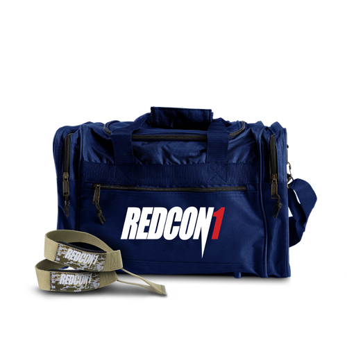 Duffle Mini Pro Navy Bag and Lifting Straps Bundle