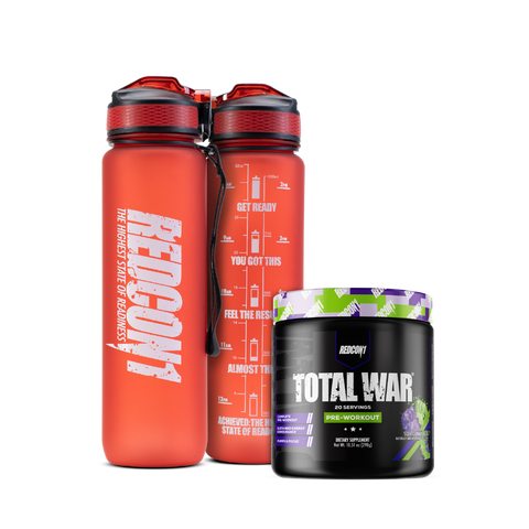 Total War 20 Serve and Motivational Water Bottle Bundle