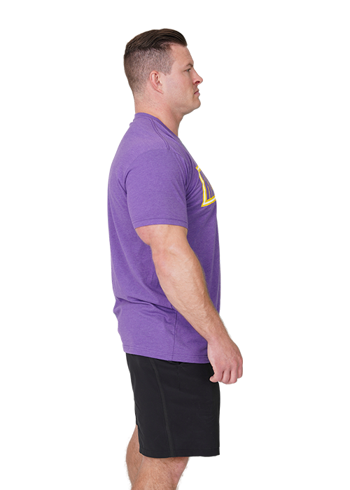 Purple & Yellow Collegiate Series Shirt Side View