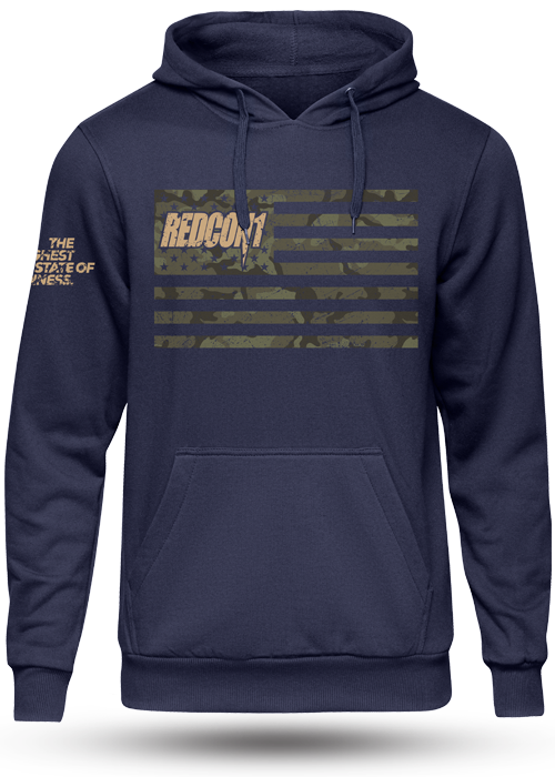 Navy Military Camo Hoodie - All