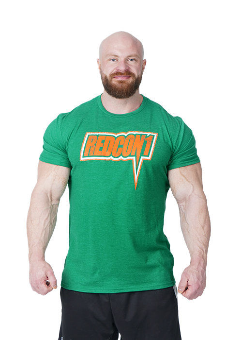 Green & Orange Collegiate Series Shirt With Model