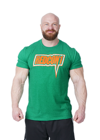 Green & Orange Collegiate Series Shirt With Model