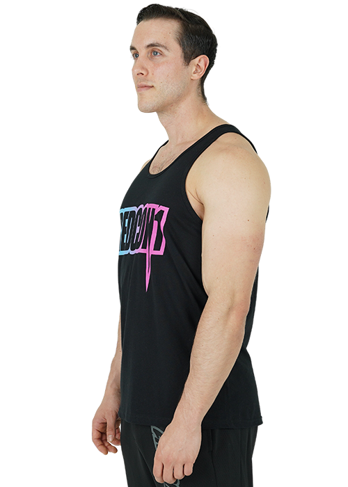 VICE CITY SUNSET PERFORMANCE TANK With Model Side View