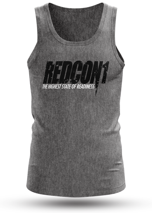 Black REDCON1 OG Logo on Grey Tank Top